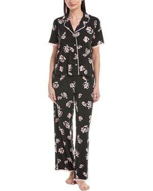 Sanctuary 2Pc Notch Top & Pant Set - Black