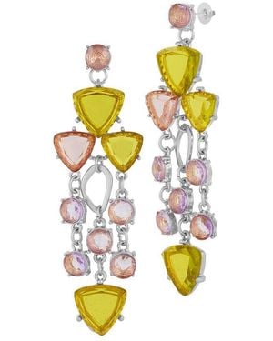 Sphera Milano Plated Cz Earrings - Yellow