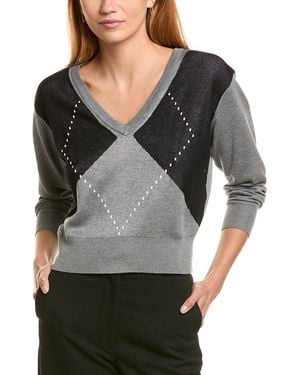 Laundry by Shelli Segal Argyle Jumper - Grey