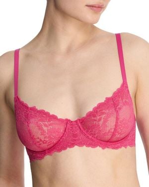 Natori Heavenly Stretch Lace Balconette Bra - Pink