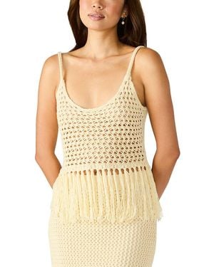 Steve Madden Aidyn Crochet Knit Tank - Natural