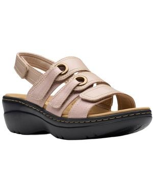 Clarks Merliah 2 Bali Leather Wedge Sandal - Brown