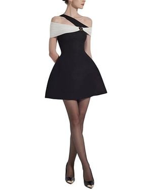 Amanda Royal Off-The-Shoulder Mini Dress - Blue