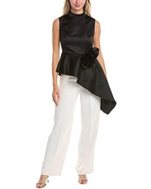 Gracia Flower Top - Black
