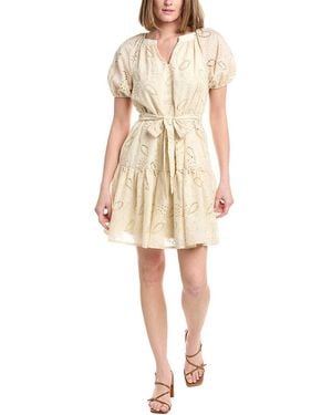 Julia Jordan Broderie Mini Dress - Natural