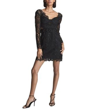 Reiss Erica Lace Bodycon Dress - Black
