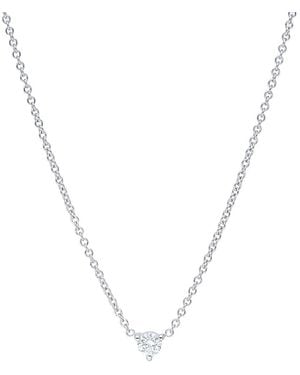 Nephora 14k White Gold 0.15 Ct. Tw. Diamond Necklace - Metallic