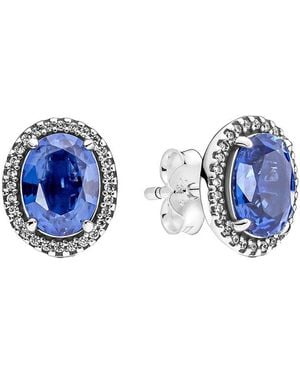 PANDORA Timeless Cz Stud Earrings - Blue