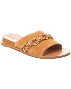 Rag & Bone Beau Chain Suede Slide - Brown