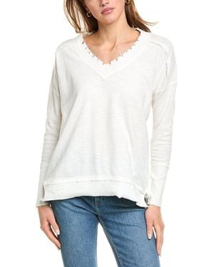 Grey State Top - White