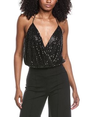 Ramy Brook Sullivan Halter Crop Top - Black
