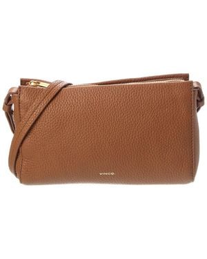 Vince Smyrna Wos Top Zip Leather Crossbody - Brown
