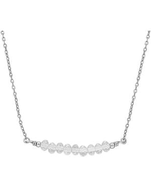 Rina Limor 0.66 Ct. Tw. Topaz Bead Bar Necklace - Metallic