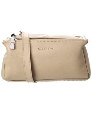 Givenchy Pandora Mini Leather Shoulder Bag - Natural