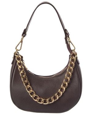 Persaman New York Rosalie Chain Strap Leather Shoulder Bag - Brown