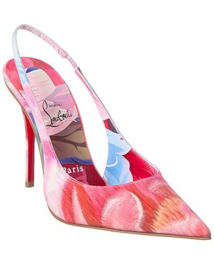 Christian Louboutin Miss Z Canvas Slingback Pump - Pink