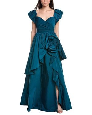 Marchesa Taffeta Gown - Blue