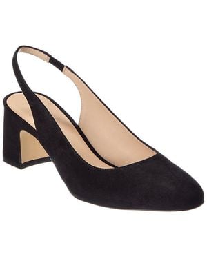 Stuart Weitzman Milla 55 Suede Slingback Pump - Blue