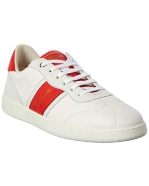 Ferragamo Achille 1 Leather Trainer - White