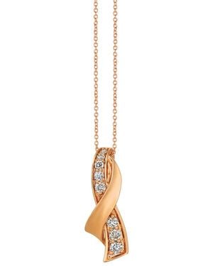 Le Vian Le Vian 14k Strawberry Gold 0.51 Ct. Tw. Diamond Necklace - Metallic
