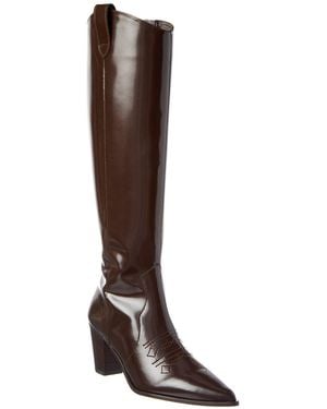 L'Agence Adelle Knee Leather Boot - Brown