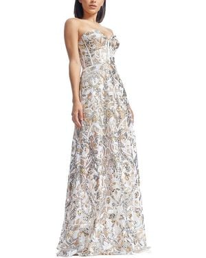 Dress the Population Daven Fit & Flare Dress - White