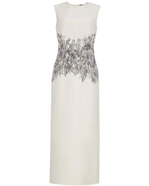 Adam Lippes Ophelia Wool & Silk-blend Dress - White