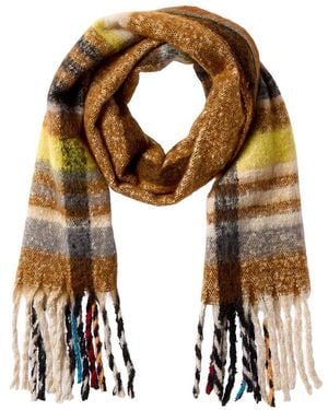La Fiorentina Plush Fringe Scarf - Black
