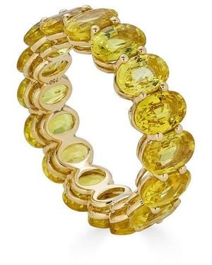 Diana M. Jewels Fine Jewellery 18K 9.38 Ct. Tw. Sapphire Eternity Ring - Metallic