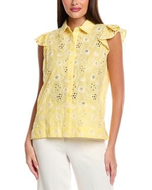 Tahari A-Line Blouse - Yellow