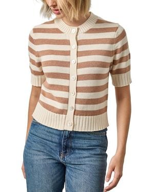 Lilla P Elbow Sleeve Button Cardigan - Blue
