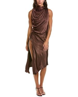 Bardot Valentine High-Low Maxi Dress - Brown