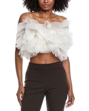 LAPOINTE Silk Bustier Top - Grey