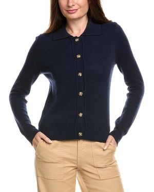 Kier + J Kier + J Wool & Cashmere-Blend Cardigan - Blue