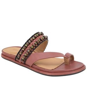 Gentle Souls By Kenneth Cole Lentini Bead Leather Sandal - Pink