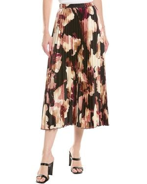 Anne Klein Pleated Midi Skirt - Black