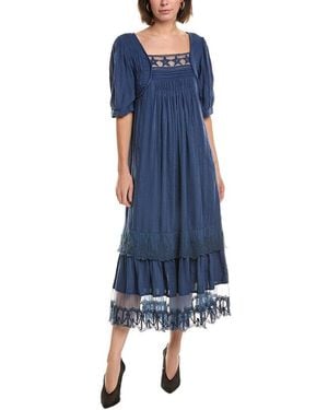 Free People Calder Midi Dress - Blue