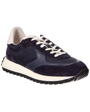 Gianvito Rossi Gravel Canvas & Suede Sneaker - Blue