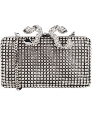 Self-Portrait Self-Portrait Crystal Box Clutch - Grey
