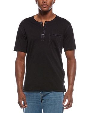 John Varvatos Rex Henley Shirt - Black