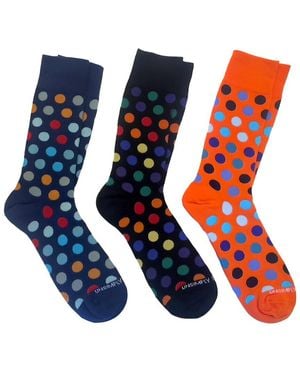 Unsimply Stitched Set Of 3 Sock - Blue