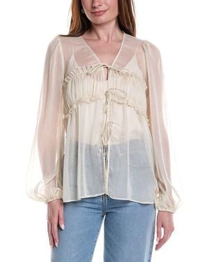 Bardot Ashton Sheer Blouse - White