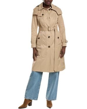 London Fog Long Trench Coat - Natural