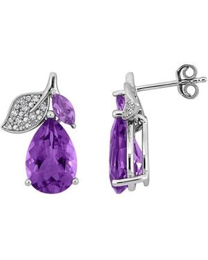 Rina Limor 6.54 Ct. Tw. Gemstone Earrings - Purple