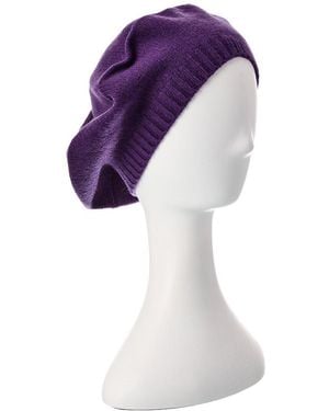 Portolano Cashmere Beret - Purple