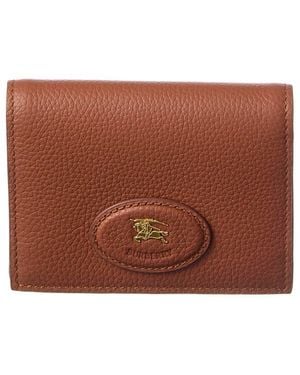 Burberry Bloomsbury Folding Leather Card Case - Brown