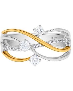 H.J. Namdar 14K Two-Tone 0.37 Ct. Tw. Diamond Layer Ring - White