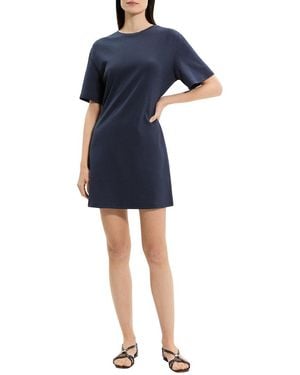Theory Gathered Shoulder Dress - Blue
