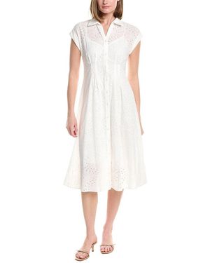 Julia Jordan Eyelet Embroidery Midi Dress - White
