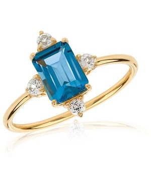 TIRAMISU 14K 1.42 Ct. Tw. Gemstone Modern Ring - Blue